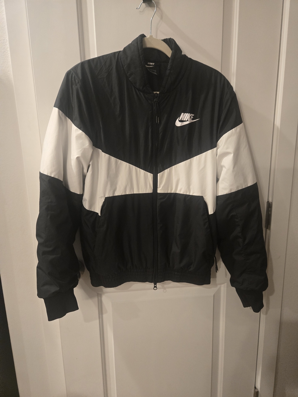 Nike Black & White Retro Windbreaker Jacket